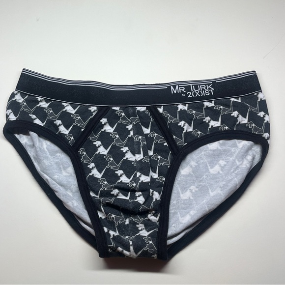 Mr Turk 2xist Black and White Patterned Briefs - Picture 1 of 1
